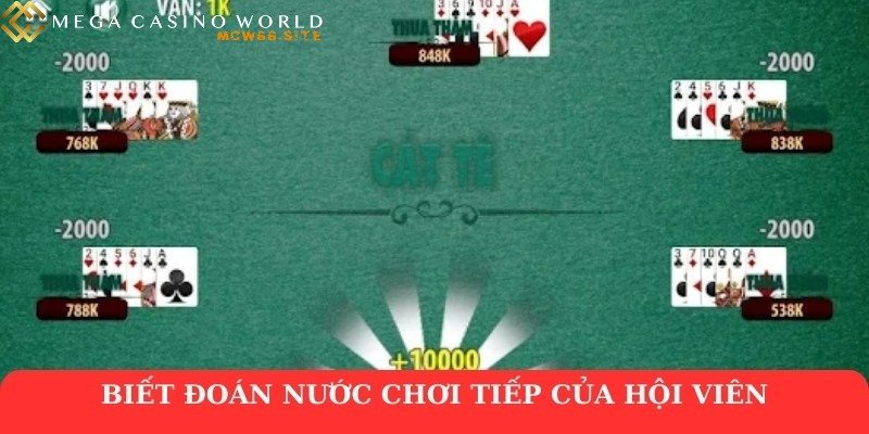 Cách chơi bài Catte chi tiết mà người tham gia cần nắm rõ 4 Biết đoán nước chơi tiếp của hội viên