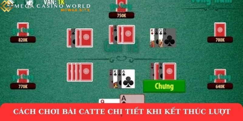Cách chơi bài Catte chi tiết mà người tham gia cần nắm rõ 2 Cách chơi bài Catte chi tiết khi kết thúc lượt